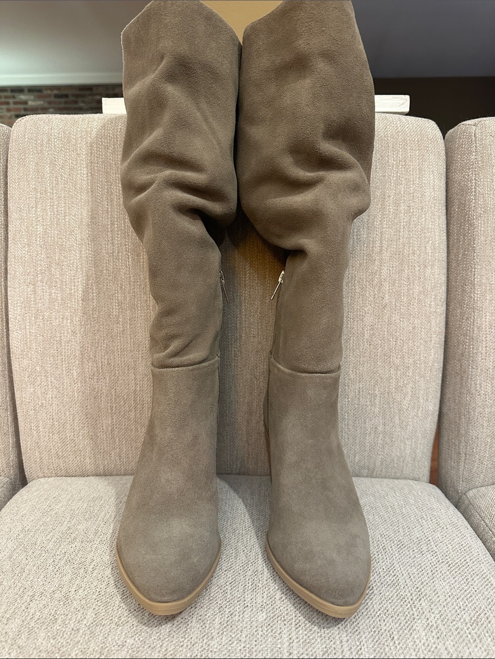 Dolce Vita Rudy Slouchy Suede Boots in Sage NIB size 7.5